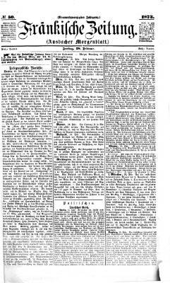 Fränkische Zeitung (Ansbacher Morgenblatt) Freitag 28. Februar 1873