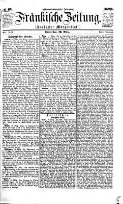 Fränkische Zeitung (Ansbacher Morgenblatt) Donnerstag 13. März 1873