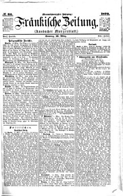 Fränkische Zeitung (Ansbacher Morgenblatt) Sonntag 16. März 1873