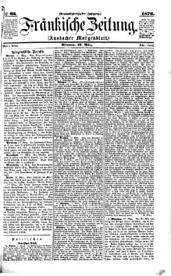 Fränkische Zeitung (Ansbacher Morgenblatt) Mittwoch 19. März 1873