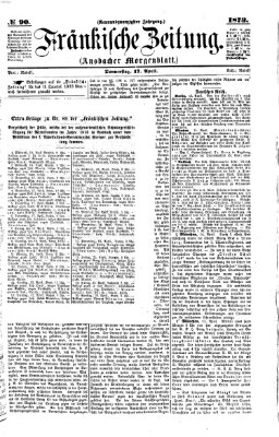 Fränkische Zeitung (Ansbacher Morgenblatt) Donnerstag 17. April 1873