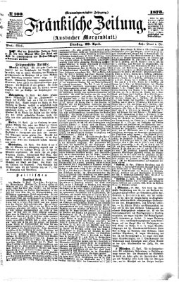 Fränkische Zeitung (Ansbacher Morgenblatt) Dienstag 29. April 1873