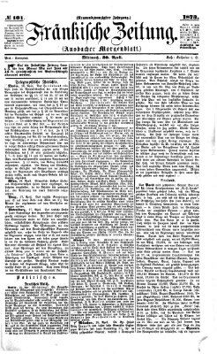 Fränkische Zeitung (Ansbacher Morgenblatt) Mittwoch 30. April 1873