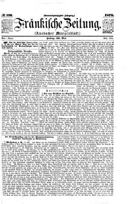 Fränkische Zeitung (Ansbacher Morgenblatt) Freitag 30. Mai 1873