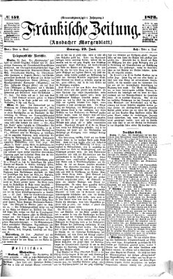 Fränkische Zeitung (Ansbacher Morgenblatt) Sonntag 29. Juni 1873