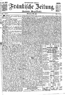 Fränkische Zeitung (Ansbacher Morgenblatt) Mittwoch 23. Juli 1873