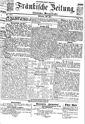 Fränkische Zeitung (Ansbacher Morgenblatt) Mittwoch 30. Juli 1873