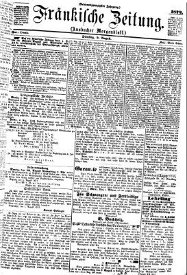 Fränkische Zeitung (Ansbacher Morgenblatt) Dienstag 5. August 1873