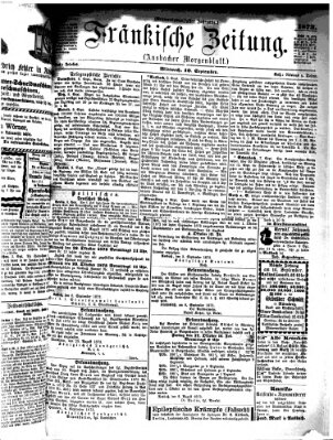 Fränkische Zeitung (Ansbacher Morgenblatt) Mittwoch 10. September 1873