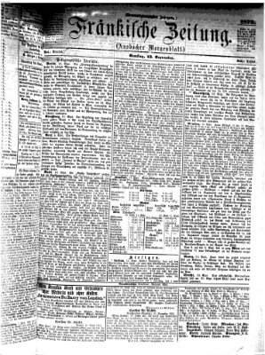 Fränkische Zeitung (Ansbacher Morgenblatt) Samstag 13. September 1873