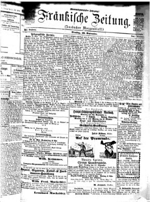 Fränkische Zeitung (Ansbacher Morgenblatt) Dienstag 16. September 1873