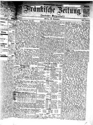 Fränkische Zeitung (Ansbacher Morgenblatt) Freitag 19. September 1873