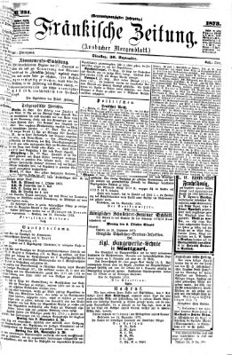 Fränkische Zeitung (Ansbacher Morgenblatt) Dienstag 30. September 1873