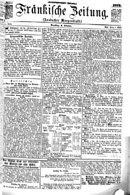 Fränkische Zeitung (Ansbacher Morgenblatt) Samstag 4. Oktober 1873