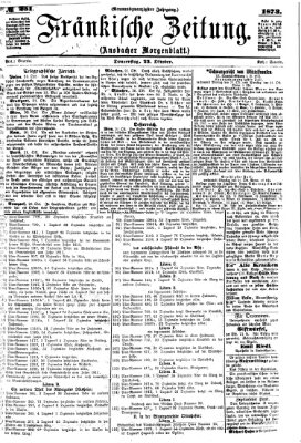 Fränkische Zeitung (Ansbacher Morgenblatt) Donnerstag 23. Oktober 1873