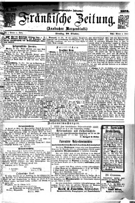 Fränkische Zeitung (Ansbacher Morgenblatt) Dienstag 28. Oktober 1873