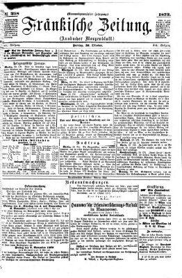 Fränkische Zeitung (Ansbacher Morgenblatt) Freitag 31. Oktober 1873