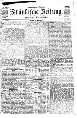 Fränkische Zeitung (Ansbacher Morgenblatt) Freitag 7. November 1873