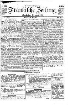 Fränkische Zeitung (Ansbacher Morgenblatt) Dienstag 18. November 1873