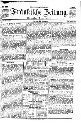 Fränkische Zeitung (Ansbacher Morgenblatt) Freitag 21. November 1873