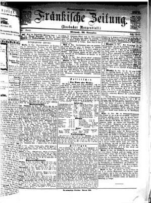 Fränkische Zeitung (Ansbacher Morgenblatt) Mittwoch 26. November 1873