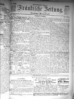 Fränkische Zeitung (Ansbacher Morgenblatt) Samstag 6. Dezember 1873