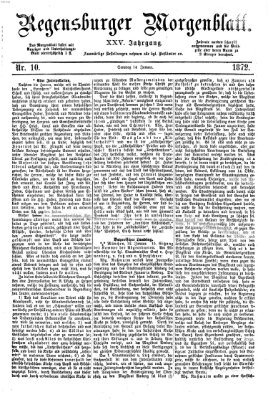 Regensburger Morgenblatt Sonntag 14. Januar 1872