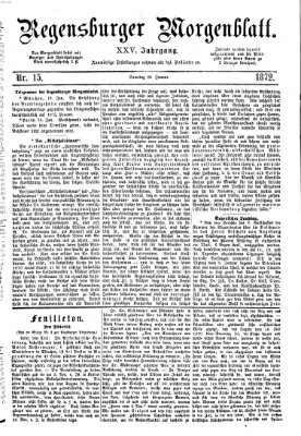 Regensburger Morgenblatt Samstag 20. Januar 1872