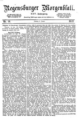 Regensburger Morgenblatt Sonntag 21. Januar 1872