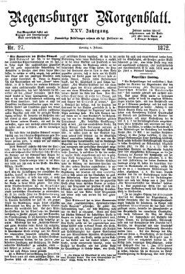 Regensburger Morgenblatt Sonntag 4. Februar 1872