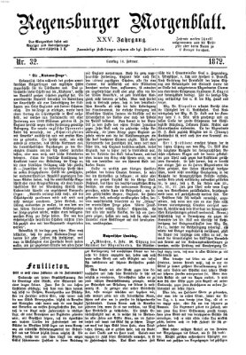 Regensburger Morgenblatt Samstag 10. Februar 1872