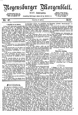 Regensburger Morgenblatt Donnerstag 22. Februar 1872