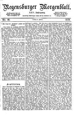 Regensburger Morgenblatt Dienstag 27. Februar 1872