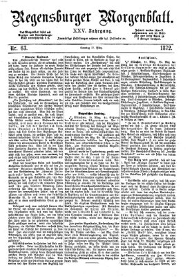 Regensburger Morgenblatt Sonntag 17. März 1872