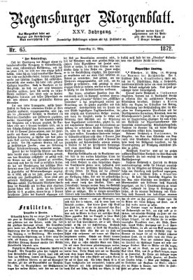 Regensburger Morgenblatt Donnerstag 21. März 1872