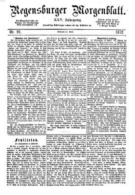 Regensburger Morgenblatt Mittwoch 24. April 1872