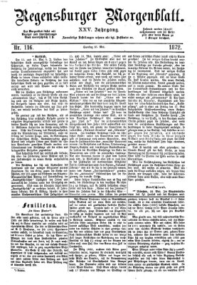 Regensburger Morgenblatt Samstag 25. Mai 1872