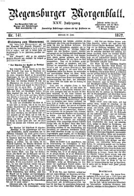 Regensburger Morgenblatt Mittwoch 26. Juni 1872