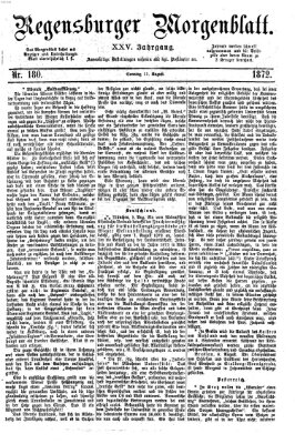 Regensburger Morgenblatt Sonntag 11. August 1872