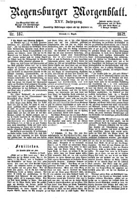 Regensburger Morgenblatt Mittwoch 21. August 1872