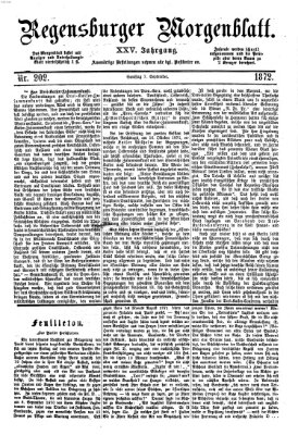 Regensburger Morgenblatt Samstag 7. September 1872