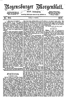 Regensburger Morgenblatt Dienstag 10. September 1872