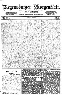 Regensburger Morgenblatt Freitag 13. September 1872