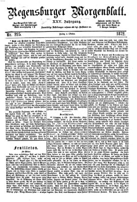 Regensburger Morgenblatt Freitag 4. Oktober 1872