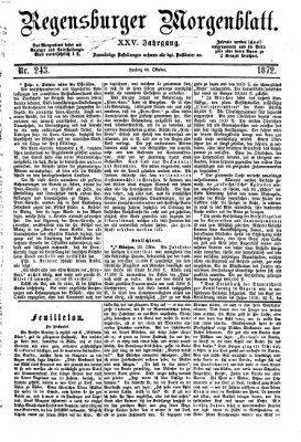 Regensburger Morgenblatt Freitag 25. Oktober 1872