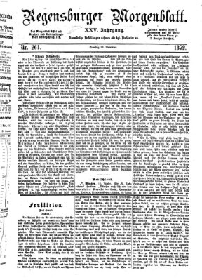 Regensburger Morgenblatt Samstag 16. November 1872