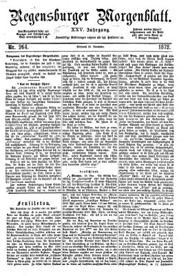 Regensburger Morgenblatt Mittwoch 20. November 1872