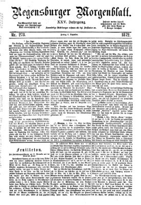 Regensburger Morgenblatt Freitag 6. Dezember 1872