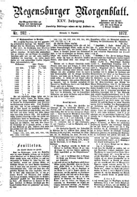 Regensburger Morgenblatt Mittwoch 11. Dezember 1872