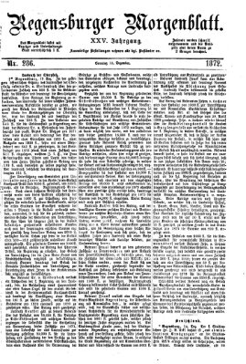 Regensburger Morgenblatt Sonntag 15. Dezember 1872